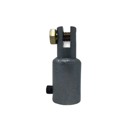 Side view of auger chuck for sectional sewer rod with set screw attachment for secure tool connection