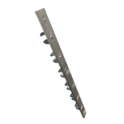 Fiberglass pole rack 6-pole back section view showing bracket design