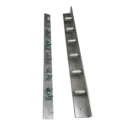 Fiberglass pole rack 6-pole side view for sewer maintenance storage