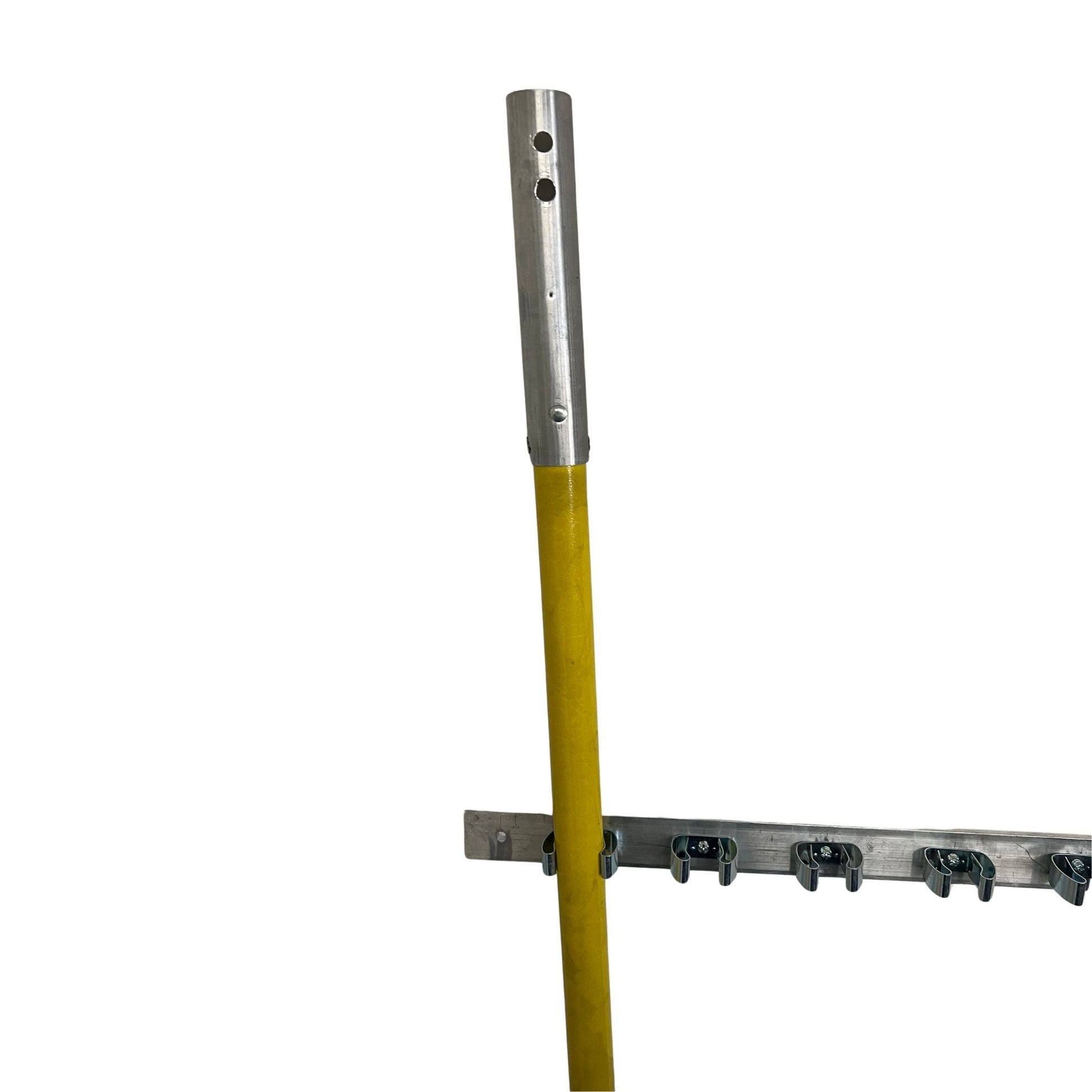 Fiberglass pole rack 6-pole top view showing prong design