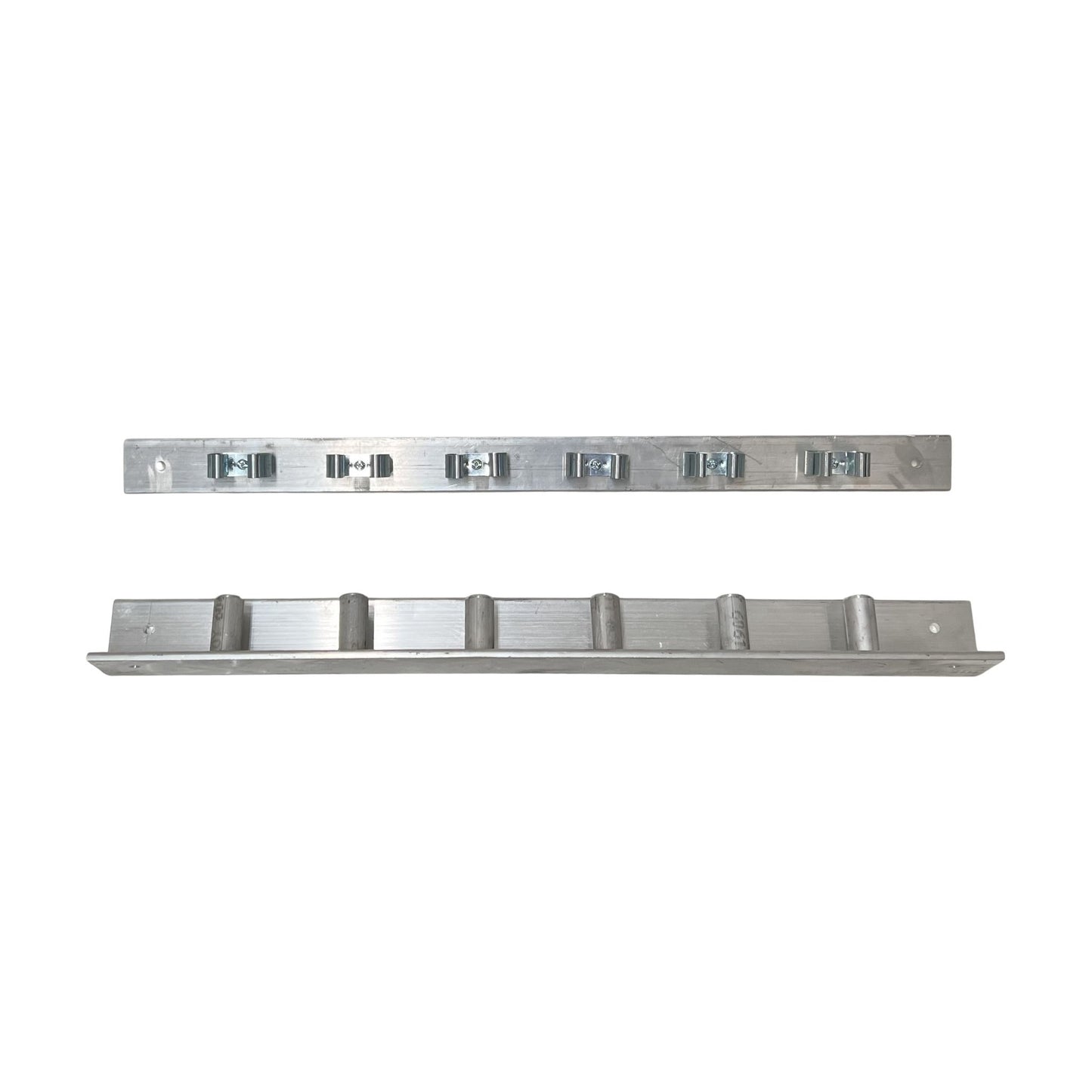 fiberglass pole rack 6-pole storage rack front view for sewer pole storage