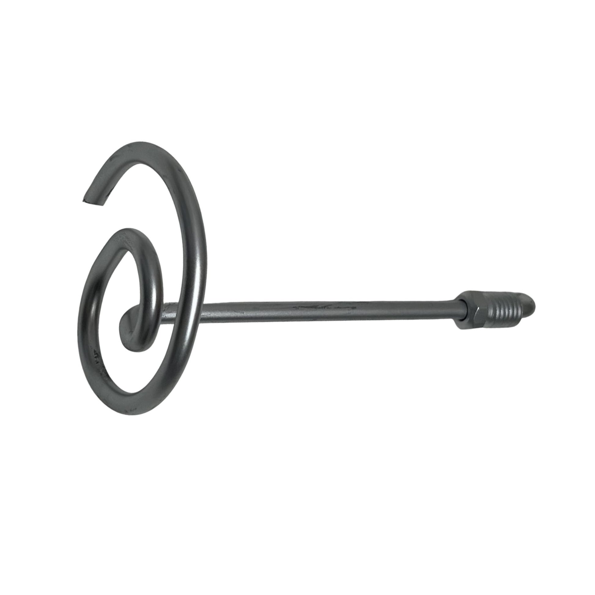 Continuous sewer wire pick up tool with Max-Life branding side view
