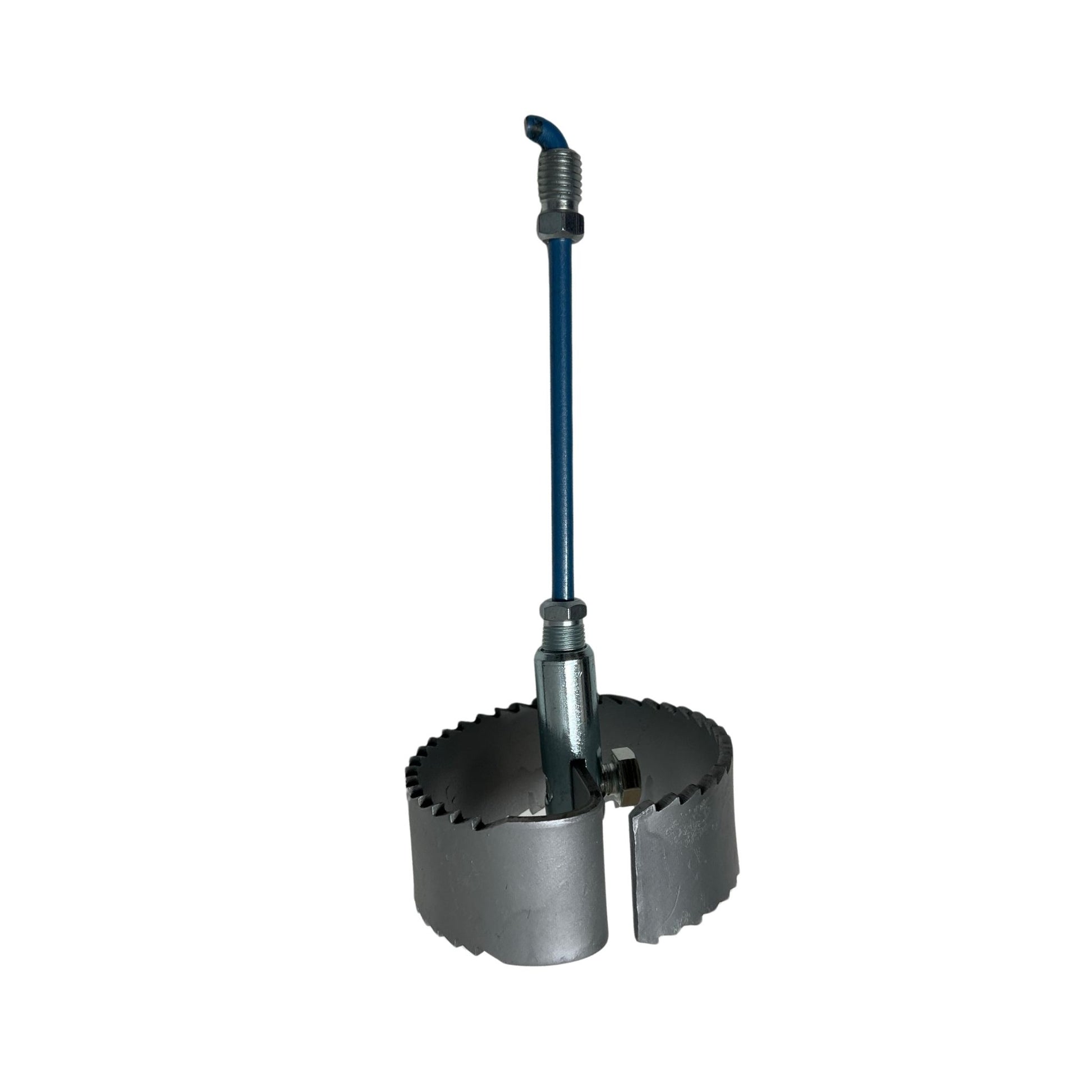Heavy duty flat root saw Dura-Max sectional rod front angled view