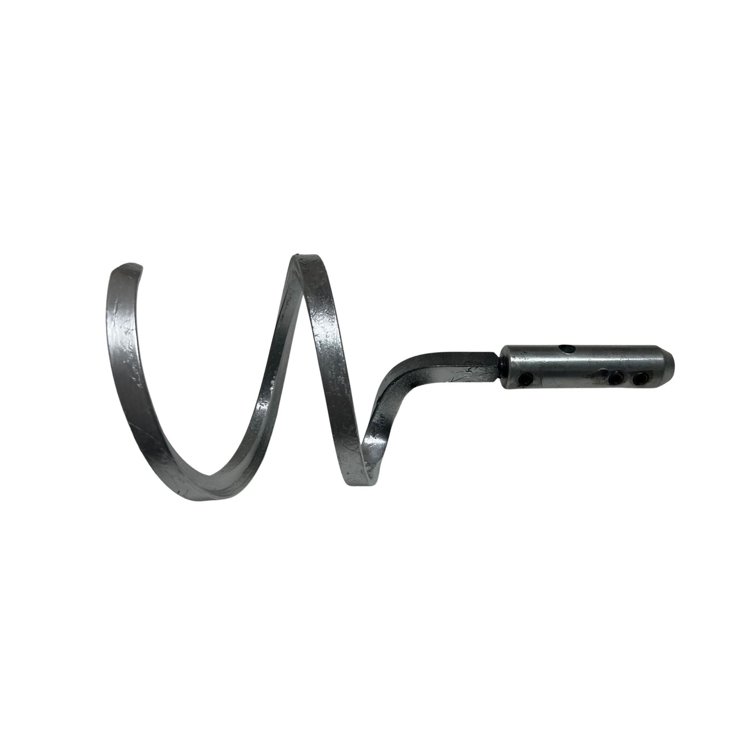 square bar corkscrew for continuous sewer rod set screw side view