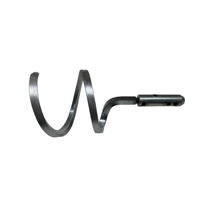 Square bar corkscrew for continuous sewer rod set screw side view