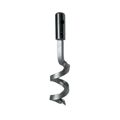 Square bar corkscrew for continuous sewer rod direct hook close up