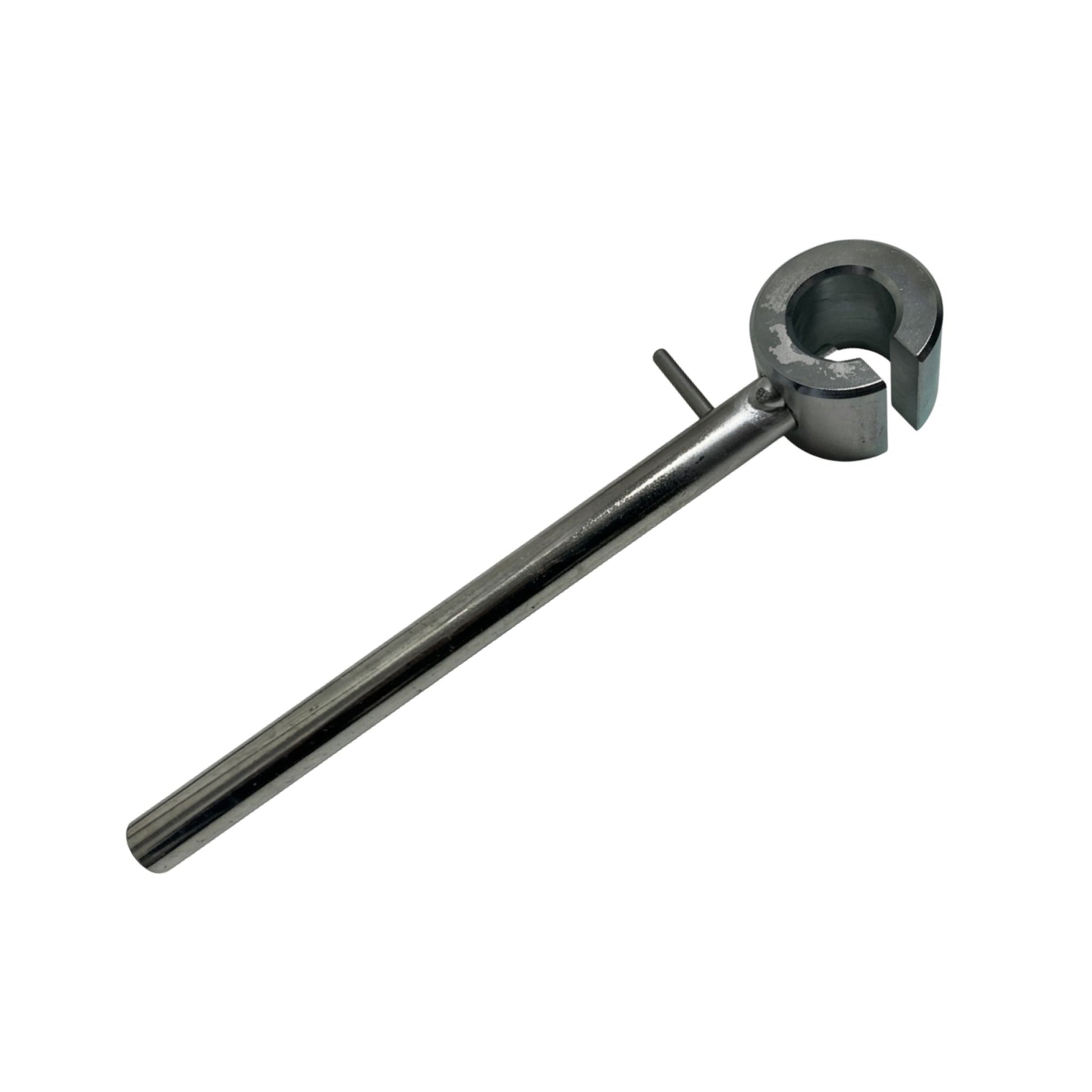 Upper view of assembly turning handle for tightening and loosening sewer rod couplings
