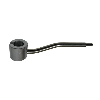 Assembly wrench with curved handle for tightening 5/16 and 3/8 sewer rod connections