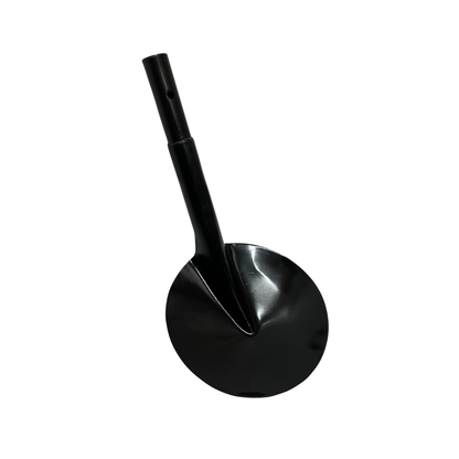 Sewer catch basin spoon front view for manhole debris scooping