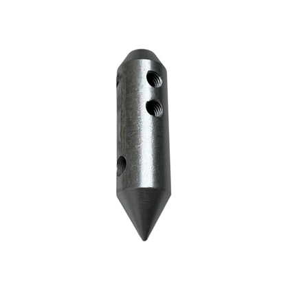 Bullet tool for continuous sewer rod front view showing bullet head