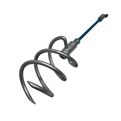 Double round stock corkscrew for sectional sewer rod with Max-Life branding
