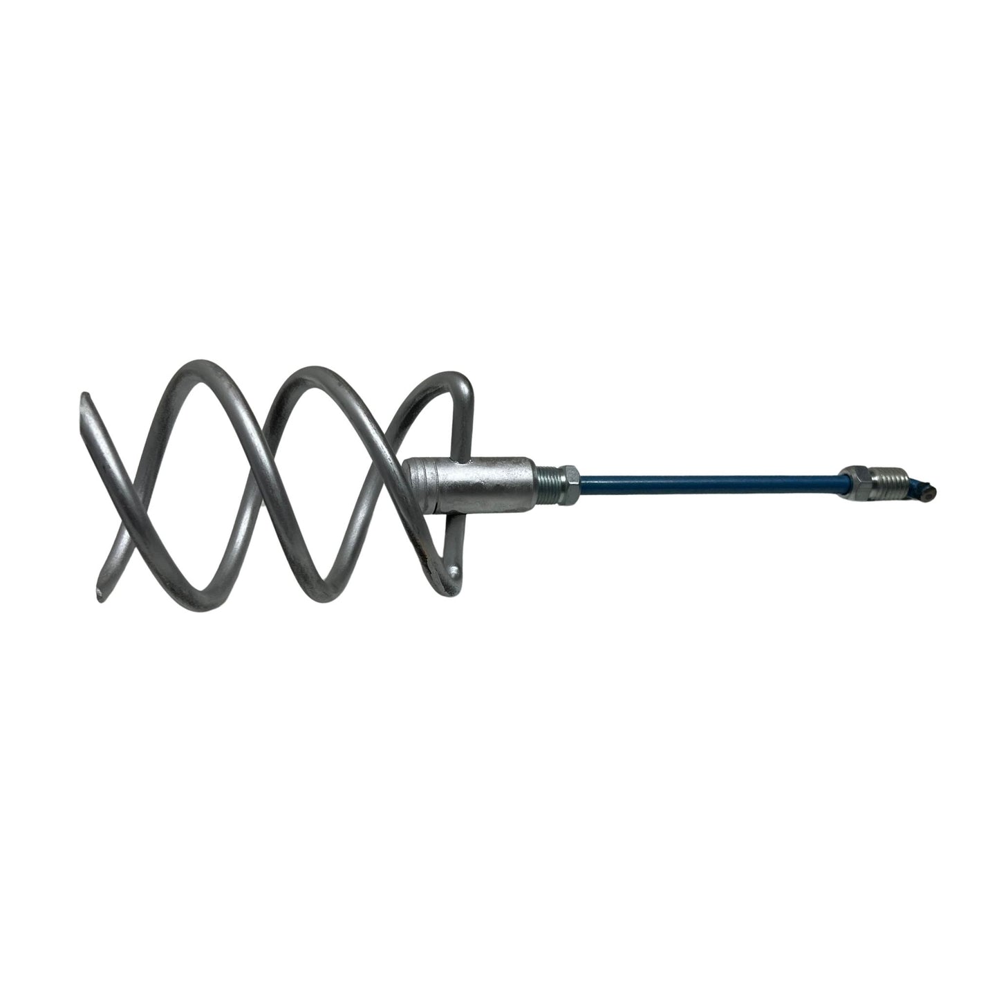 double round stock corkscrew for sectional sewer rod side view