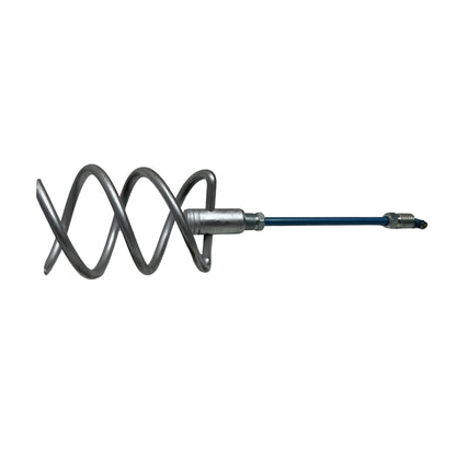 Double round stock corkscrew for sectional sewer rod side view