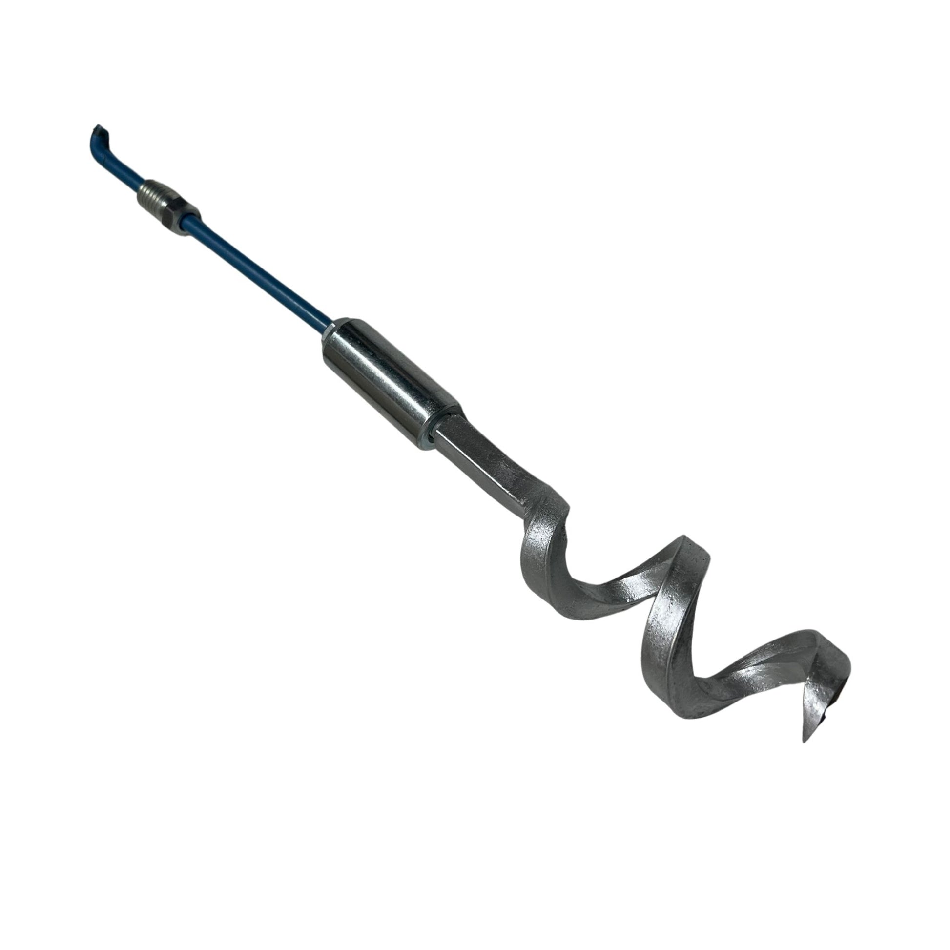 Front view of square bar corkscrew for sectional sewer rod – pipe sizes 2 to 12 inch