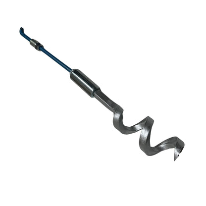 Front view of square bar corkscrew for sectional sewer rod – pipe sizes 2 to 12 inch