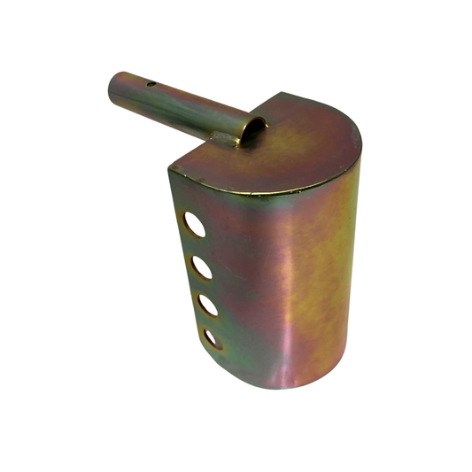 Sewer debris scooper backside view showing scoop design