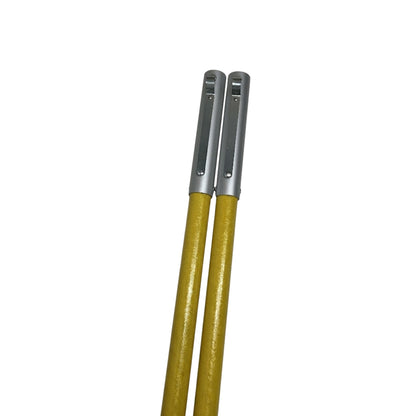 Standard hollow fiberglass pole quick connect front view safety yellow