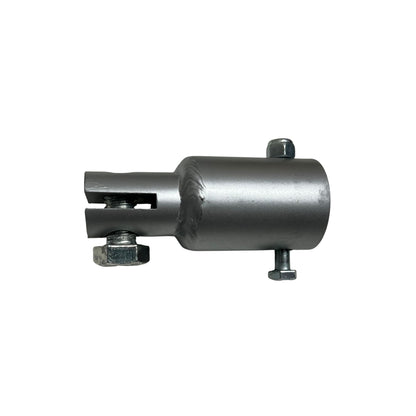 Side view of steel hydraulic root cutter hub for hydraulic motor drive systems
