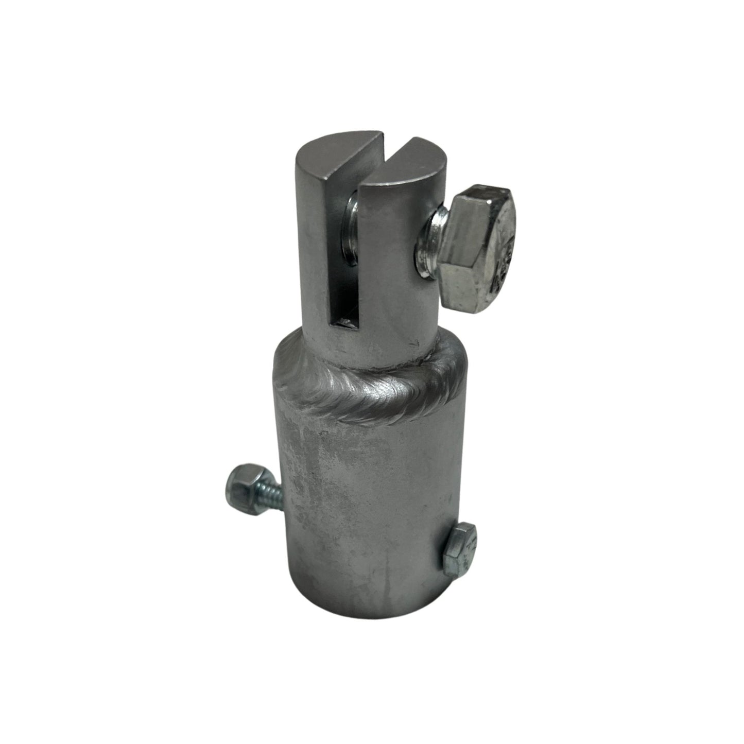 top view of hydraulic root cutter root saw hub in 1 and 5/8 inch chuck sizes