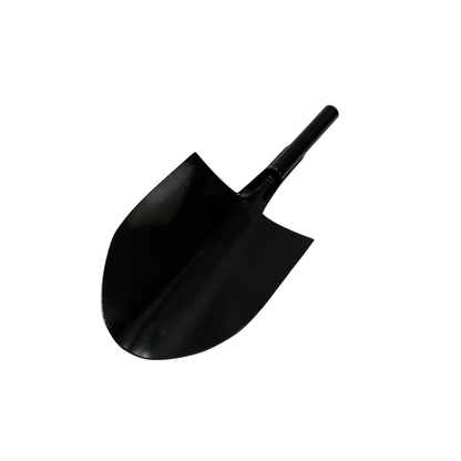 Sewer invert shovel laying down view showing shovel design
