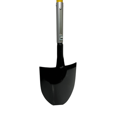 Sewer invert shovel with fiberglass pole for manhole debris removal