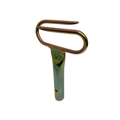 Sewer hose grabber side view for fiberglass pole attachment