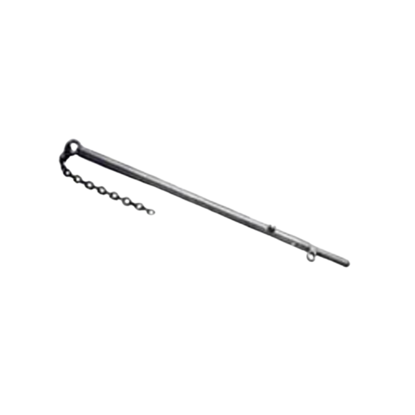lightweight rod guide brace with chain and rope made from machined steel round tubing for sewer rodder and rod guide hose setups