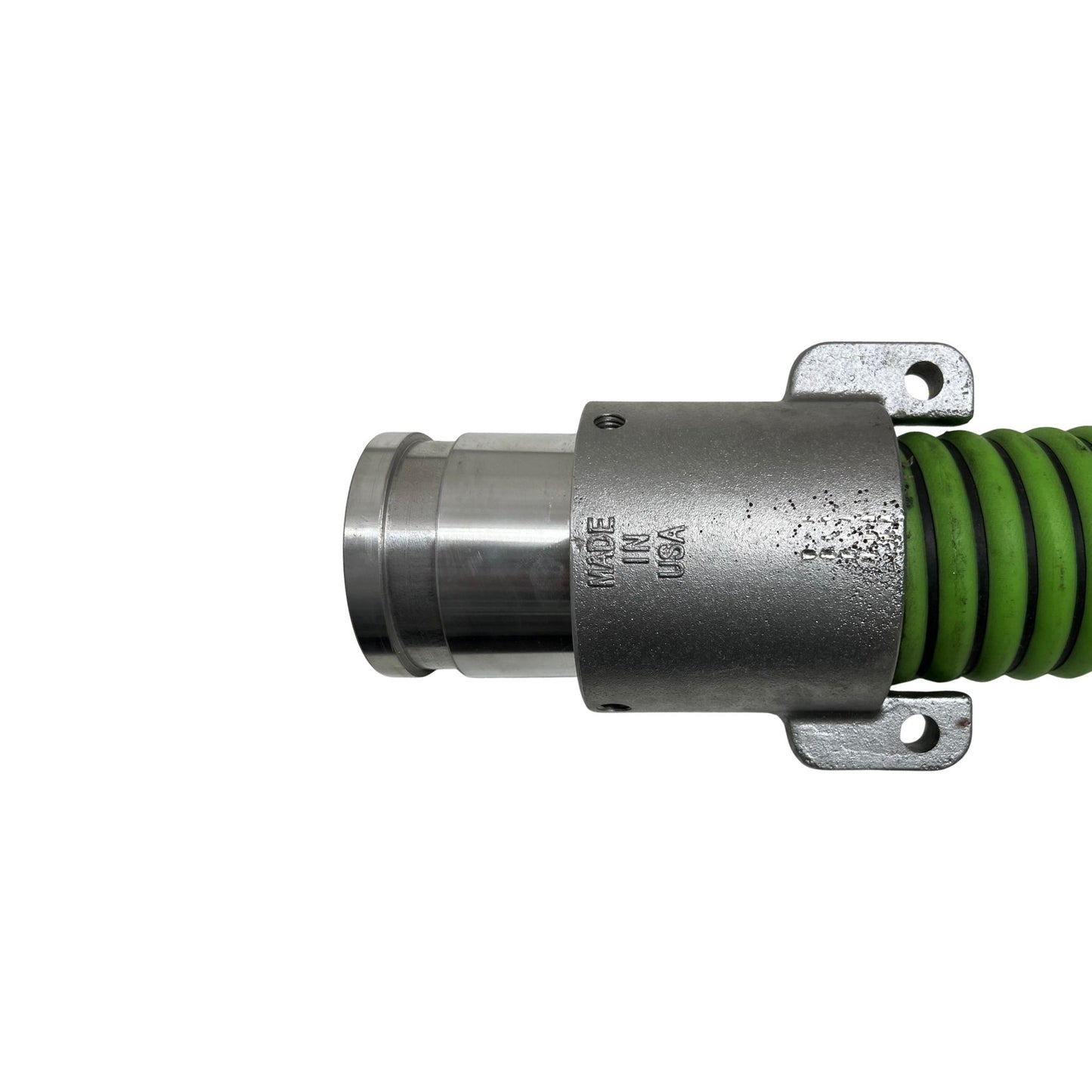 below freezing green sewer rod guide hose complete view with aluminum ends for sewer rodder systems
