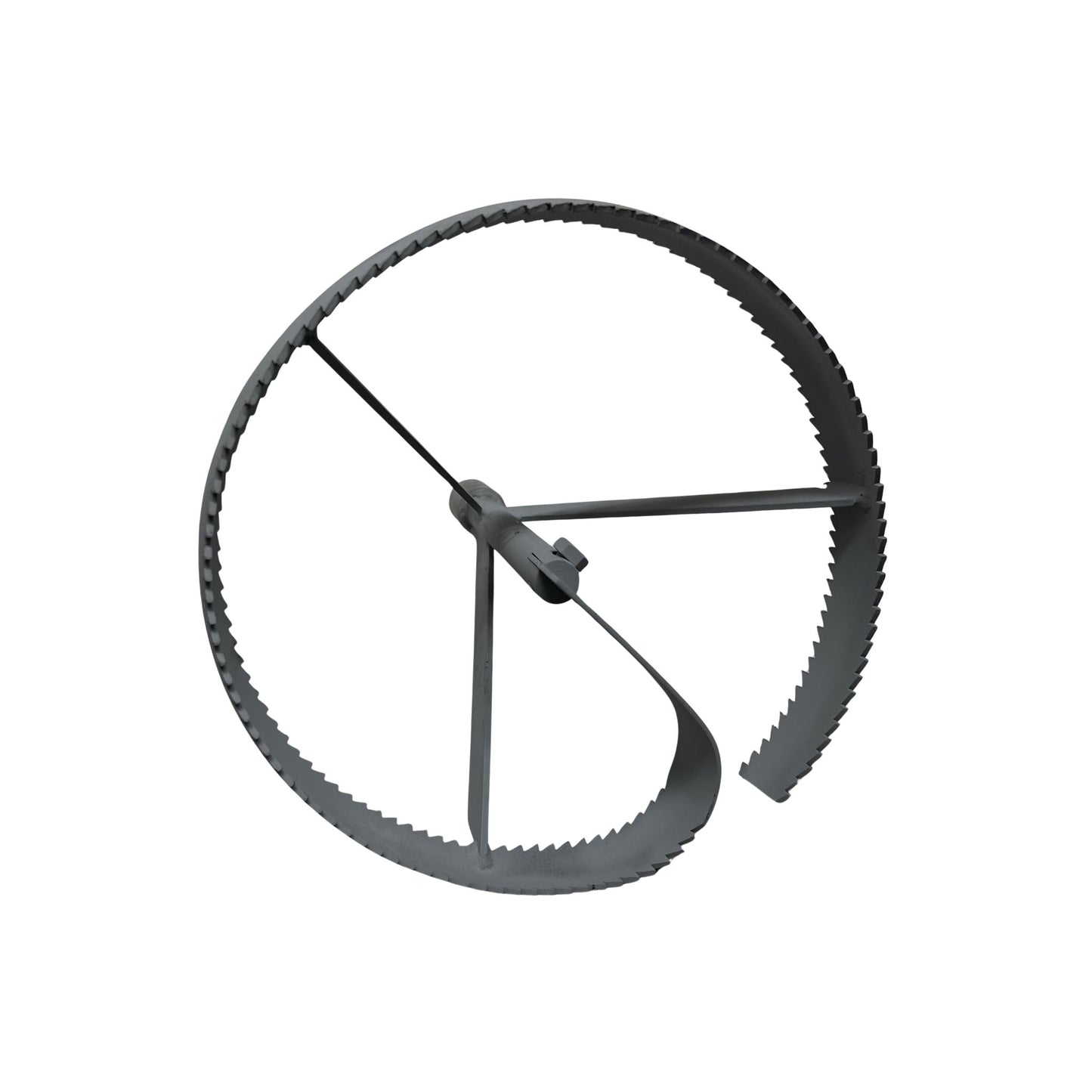 large diameter concave spoke sewer root saw with 1 inch hydraulic cutter hub