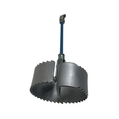 Standard flat root saw for sectional sewer rod front view for pipeline root cutting