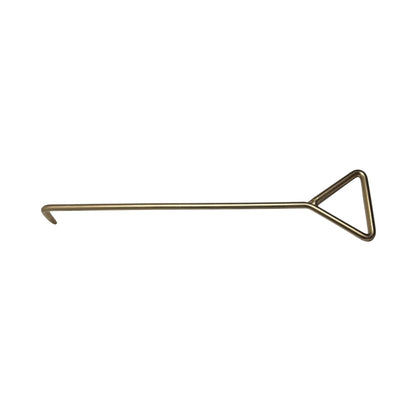 Captain hook style manhole hook triangle handle side view