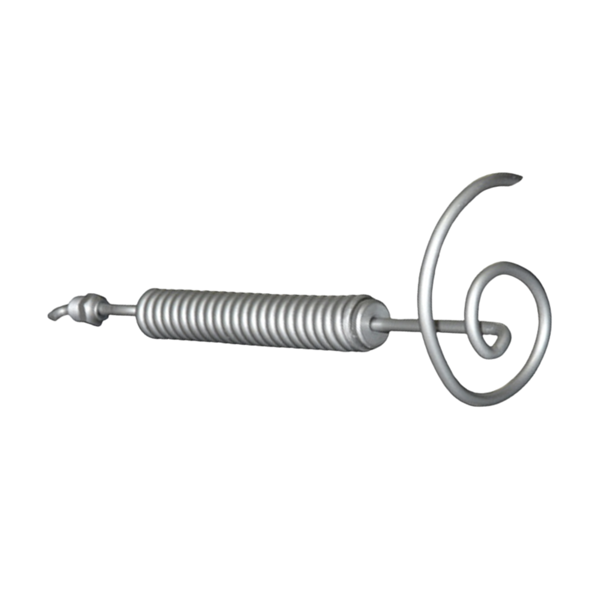 Flexible coiled pick up tool No.5 style 5/16 sewer rod for 4 to 6 inch pipelines
