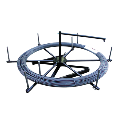 Sewer rod loading frame heavy duty 6 spoke with Max-Life branding