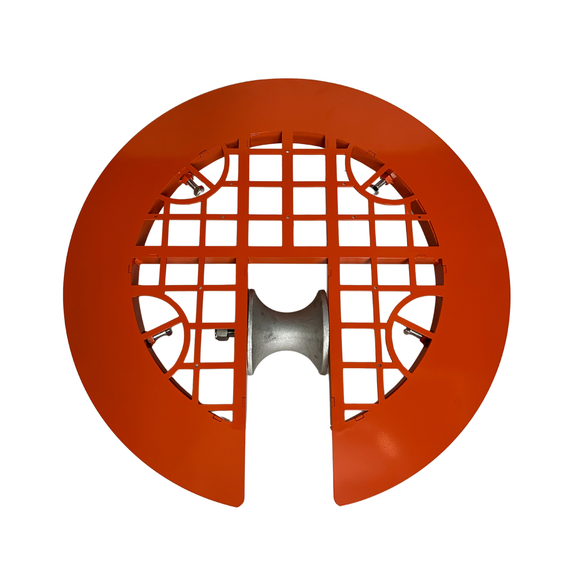 Aluminum safety manhole cover with 5 inch aluminum center roller for jetting hoses