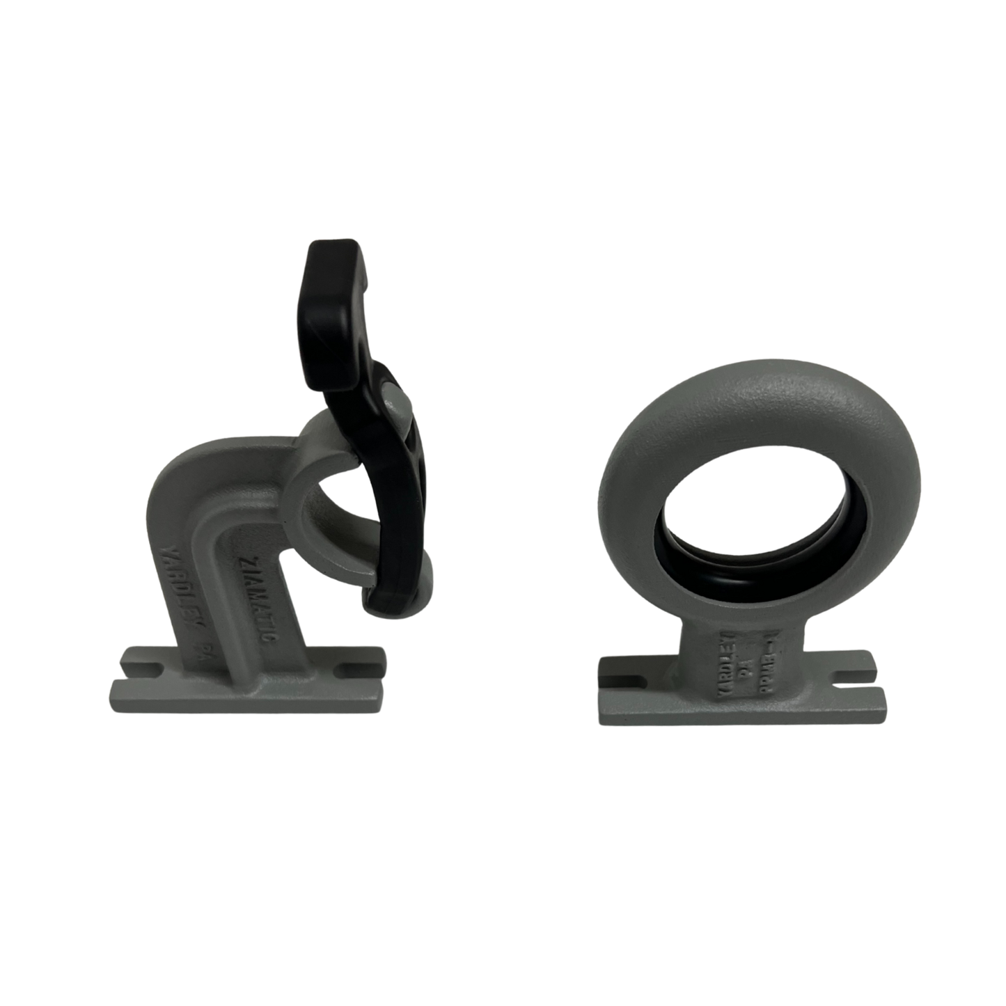 single fiberglass pole holder set for truck-mounted sewer pole storage