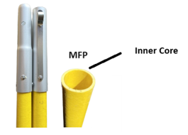 standard hollow fiberglass pole quick connect mxf ends connection detail