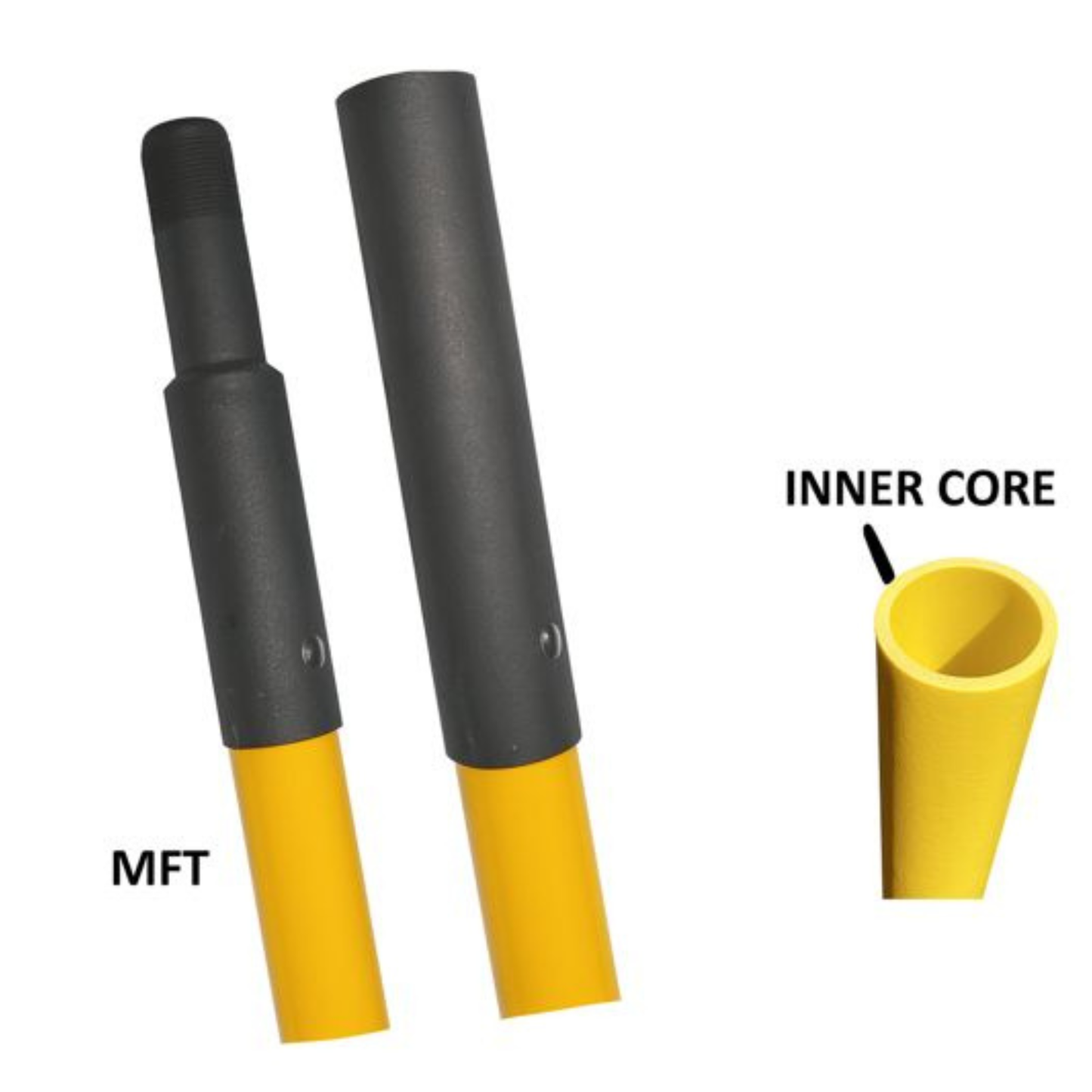 standard hollow fiberglass sewer pole threaded ends mxf steel connection for sewer maintenance